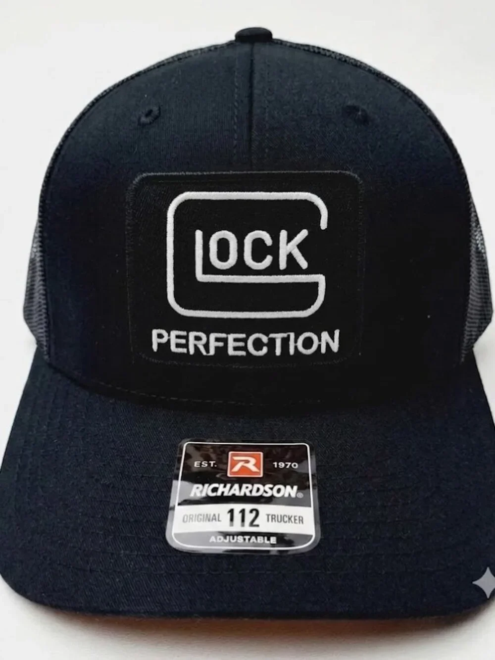 Retro Glock Perfection Patch Black Richardson 112 Tactical Trucker Hat New 2A